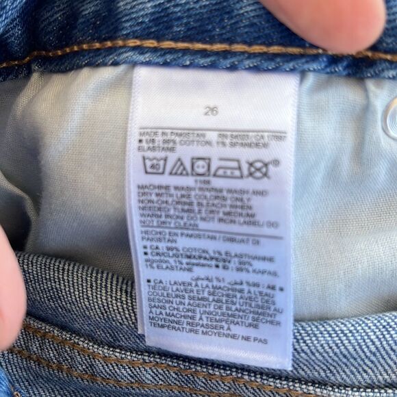 Old Navy OG Denim Two Tone Cut Off Shorts Size 26 NWT - Picture 6 of 11